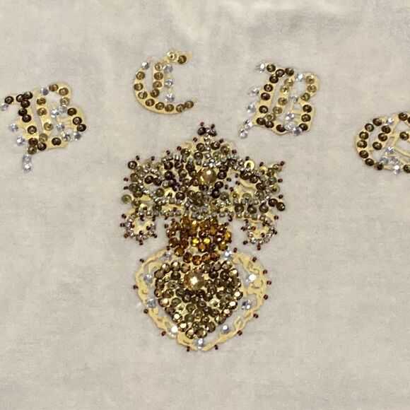 BCBGMAXAZRIA CREAM WOMEN SEQUINS SWEATER NEW  SIZE L - Picture 14 of 14